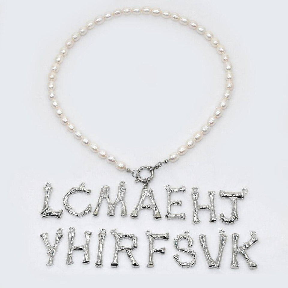 Pearl Initial Necklace - Bumble Jewelry