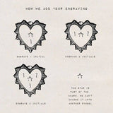 Engraved Necklace Vintage Heart - Bumble Jewelry