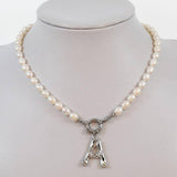 Pearl Initial Necklace - Bumble Jewelry