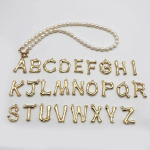 Pearl Initial Necklace - Bumble Jewelry