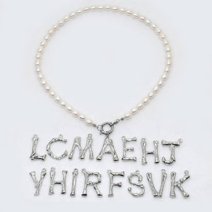 Pearl Initial Necklace - Bumble Jewelry