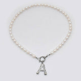 Pearl Initial Necklace - Bumble Jewelry
