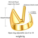 PERSONALIZED GOLD PLATED INITIAL RING - Bumble Jewelry