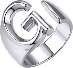 PERSONALIZED GOLD PLATED INITIAL RING - Bumble Jewelry