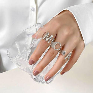 PERSONALIZED GOLD PLATED INITIAL RING - Bumble Jewelry